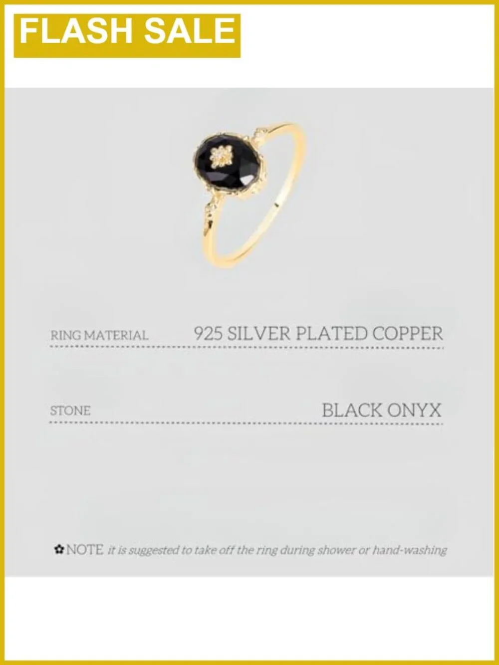 Onyx Black Diamond Oval Stacking Rings 925 Silver Plated Women Men